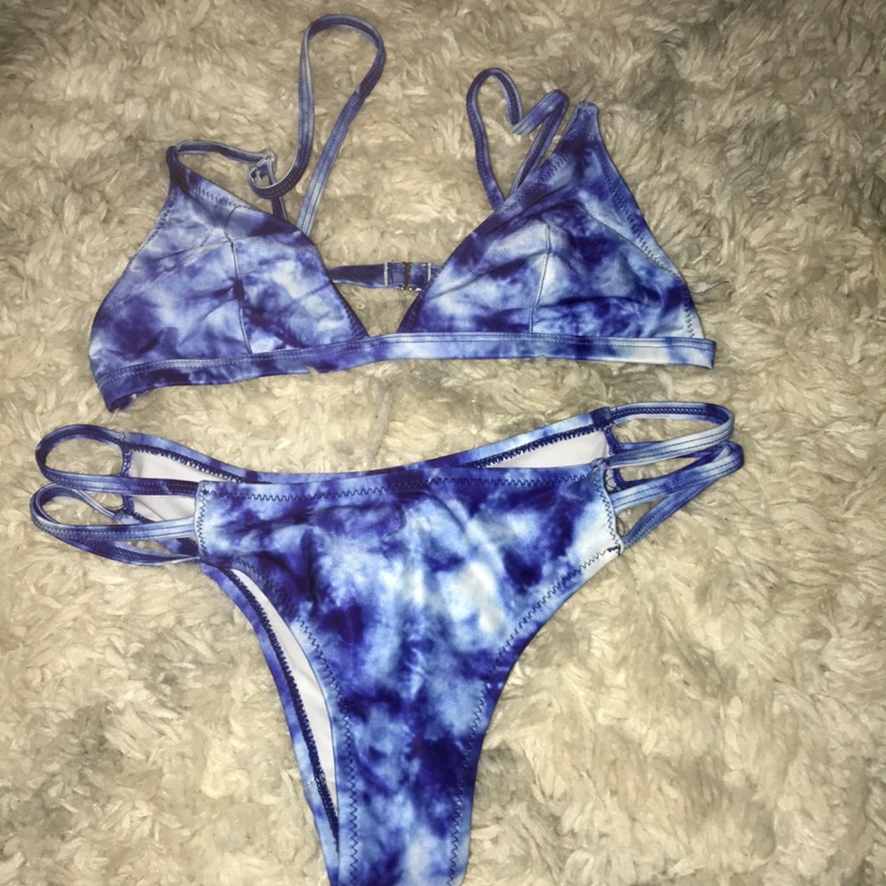 Tye dye blue zaful bikini